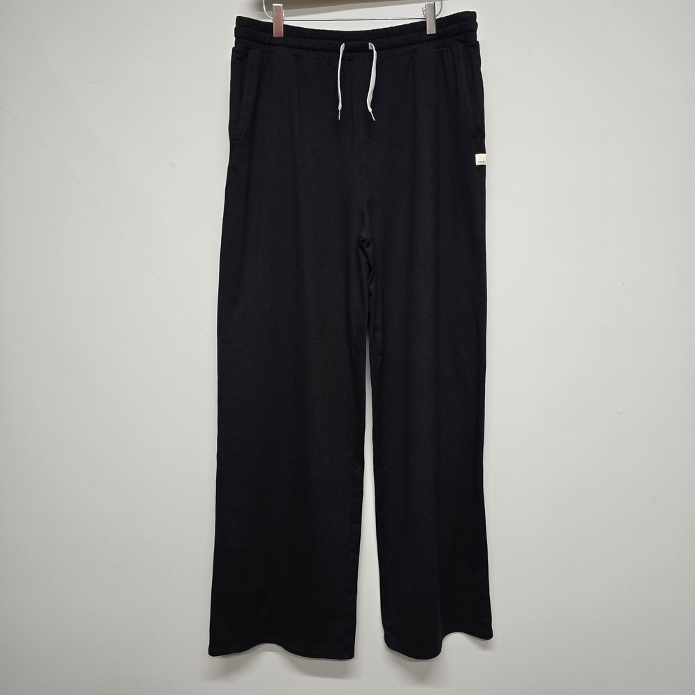 Vuori Halo Essential Wide Leg Pant Womens XL Black Drawstring Performance Lounge